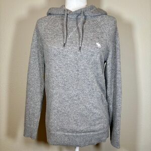 Abercrombie & Fitch Gray 100% Cashmere Pullover Sweater Hoodie Size XS